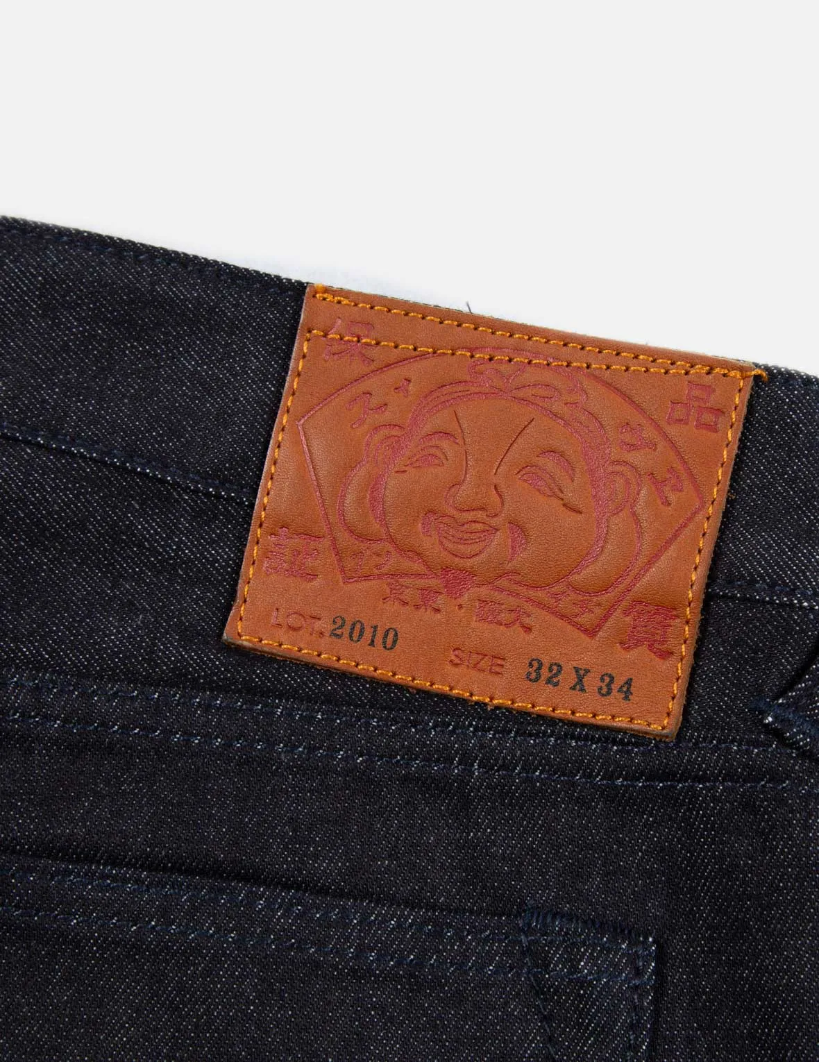 Brand Motto and Seagull Print Slim-Fit Jeans #2010