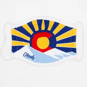 Colorado Flag Sunset Face Mask