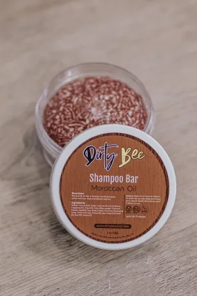 Dirty Bee Shampoo & Conditioner Bar Set with Travel Containers in Moroccan Oil