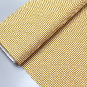 Dressmaking Cotton - Mini Gingham - Turmeric Yellow