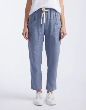 Luxe Linen Pants - Steel