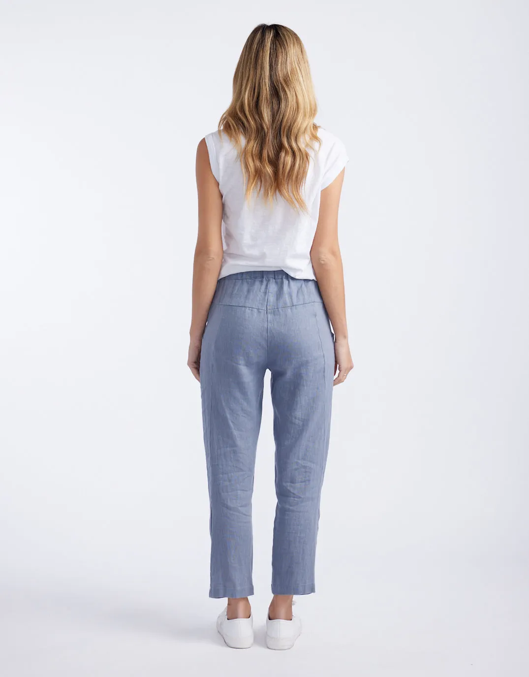 Luxe Linen Pants - Steel