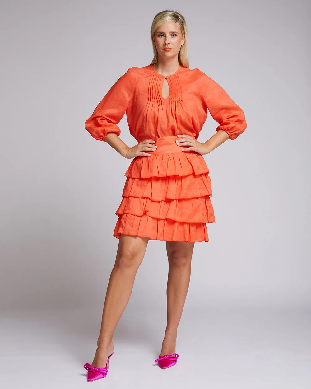 Olivia Skirt - Tangerine