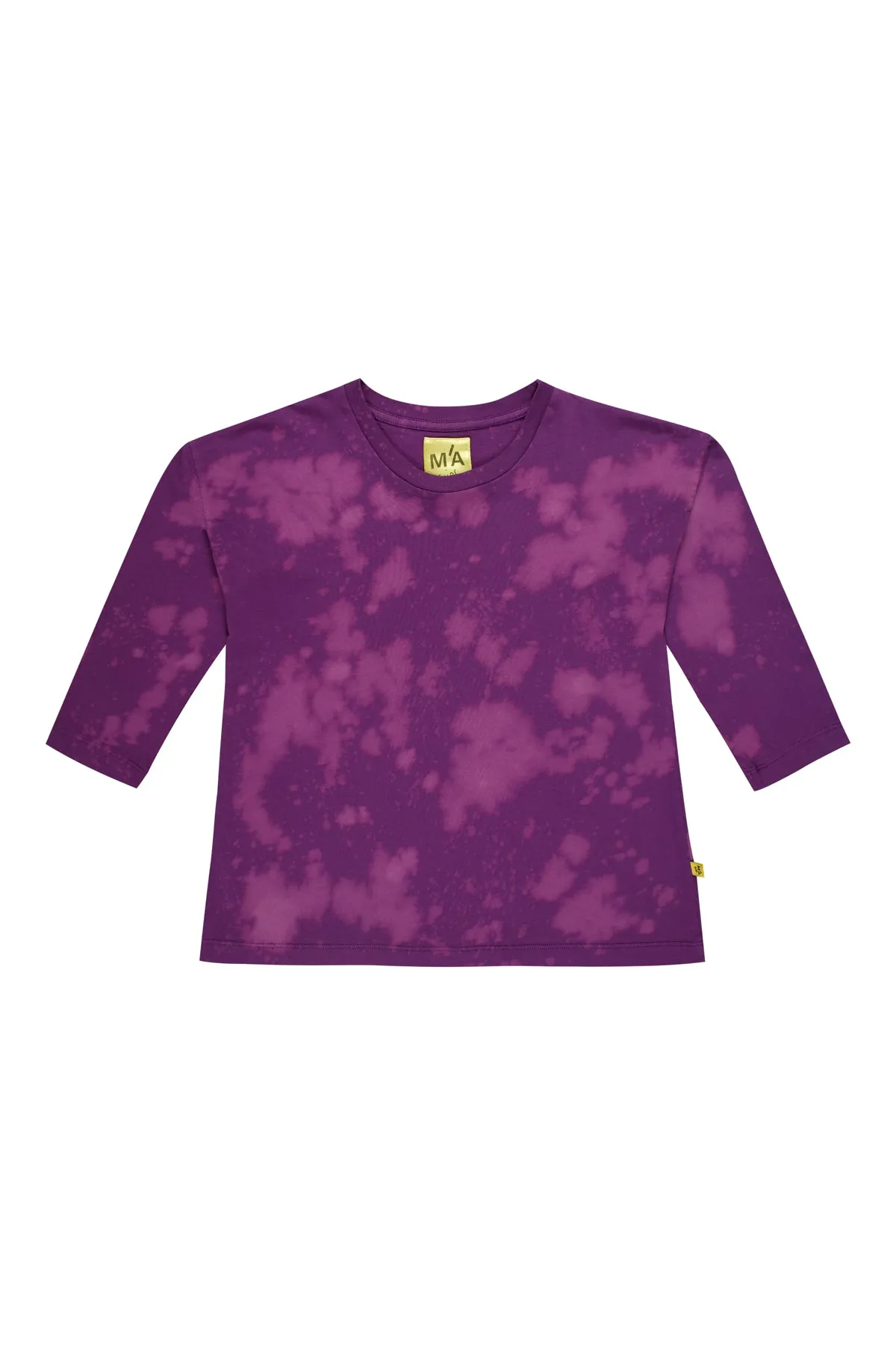 PURPLE AND PINK SPLATTERED LONG SLEEVE TOP