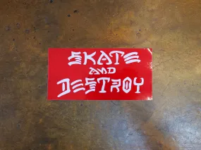 Skate & Destroy Sticker - Red