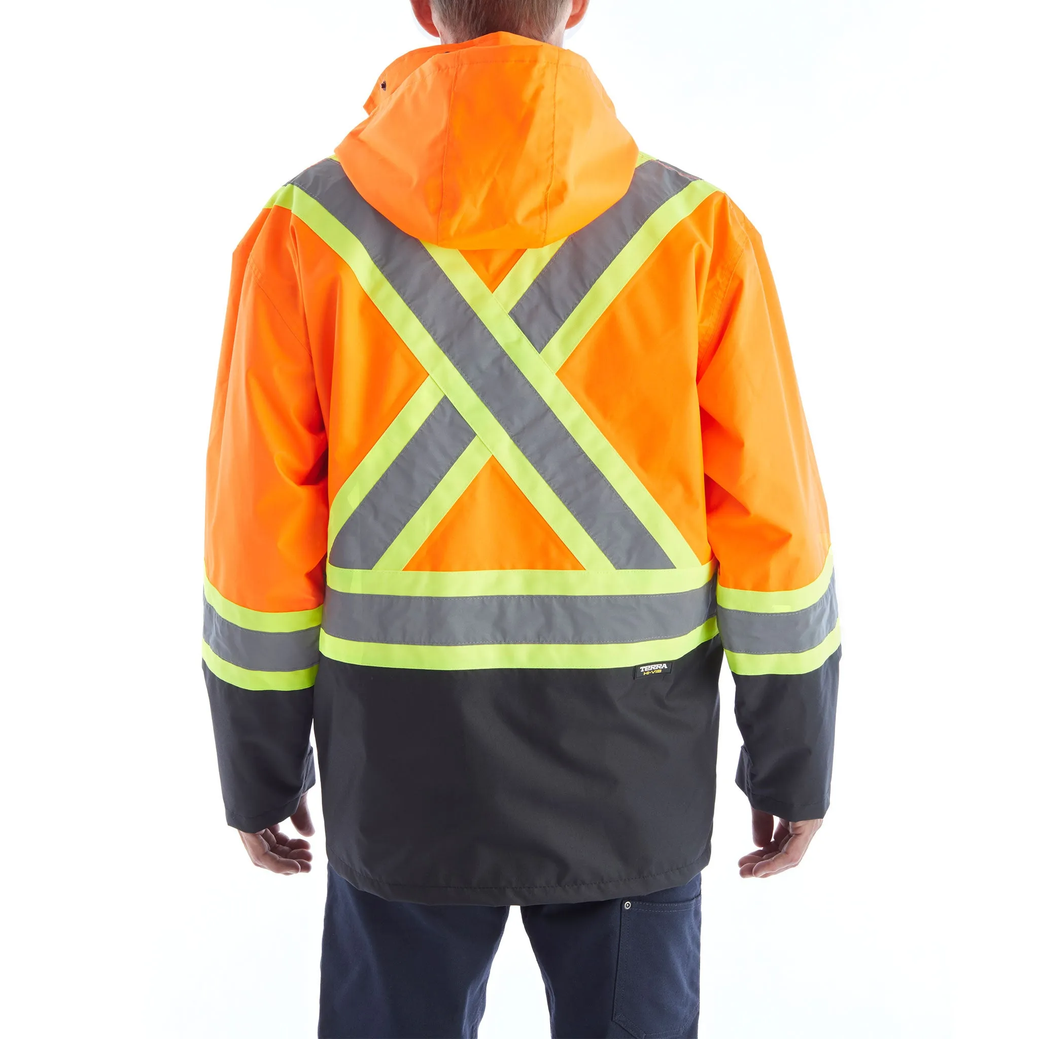 Terra Hi-Vis Rain Work Jacket 116520JOR - Orange