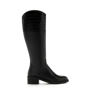 Vendôme Iris black calfskin leather boots